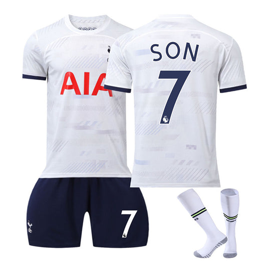 UONNO Spurs Home Jersey SON #7 Soccer Jersey Kids Adult 3-Pieces Jersey Kits