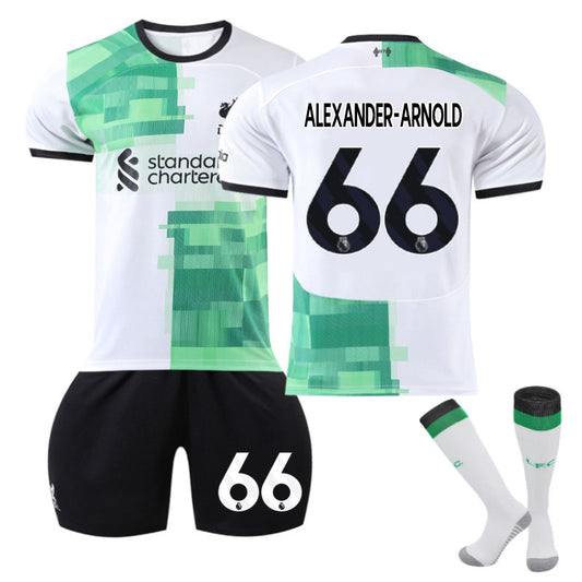 UONNO Liverpool Away Jersey ALEXANDER-ARNOLD #66 Soccer Jersey Kids Adult 3-Pieces Jersey Kits