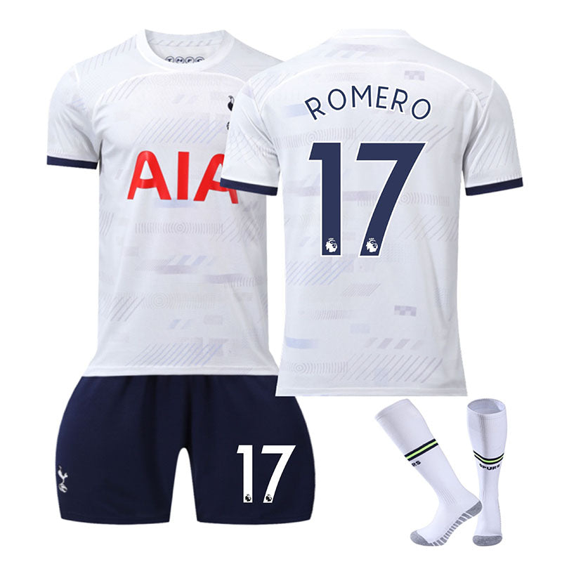 UONNO Spurs Home Jersey ROMERO #17 Soccer Jersey Kids Adult 3-Pieces Jersey Kits