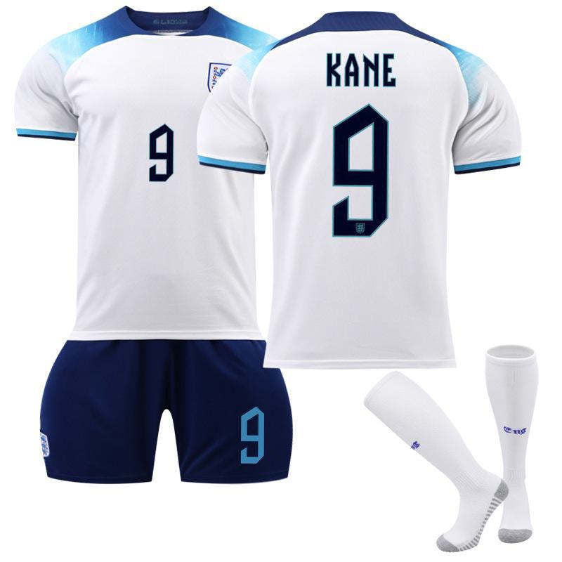 UONNO England Hone Jersey 2022-23 KANE #9 Soccer Jersey Kids Adult 3-Pieces Jersey Kits