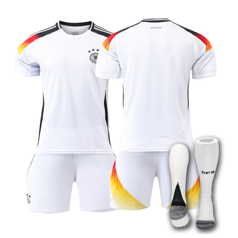 UONNO Germany Home Jersey Soccer Jersey Kit Football T-shirt Set for Adult Kids