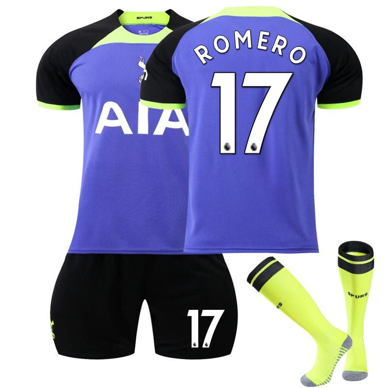 UONNO ROMERO #17 Tottenham Hotspur F.C Away Jersey 2022/23 Soccer Jersey Kit Football T-shirt Set For Adult Kids