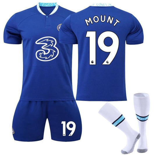 UONNO MOUNT #19 Chelsea Home Jersey 2022/23 Soccer Jersey Kit For Adult Kids