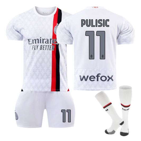 UONNO AC Milan Away Jersey PULISIC #11 Soccer Jersey Kids Adult 3-Pieces Jersey Kits