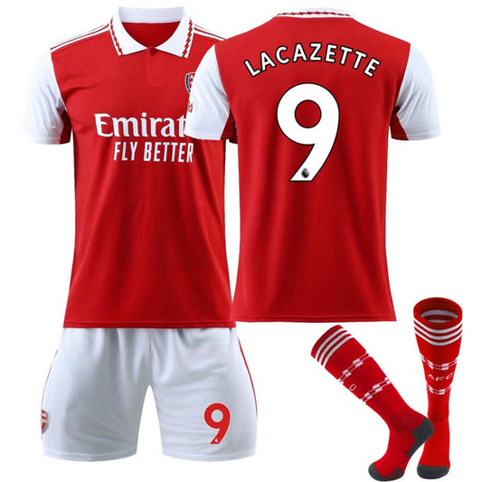 UONNO Arsenal FC 2022/23 Home Jersey Mens Soccer Jersey Kit Football T-shirt Set For Adult Kids