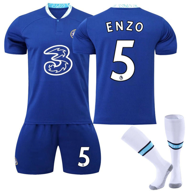 UONNO ENZO #5 Chelsea Home Jersey 2022/23 Soccer Jersey Kit For Adult Kids