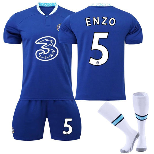 UONNO ENZO #5 Chelsea Home Jersey 2022/23 Soccer Jersey Kit For Adult Kids