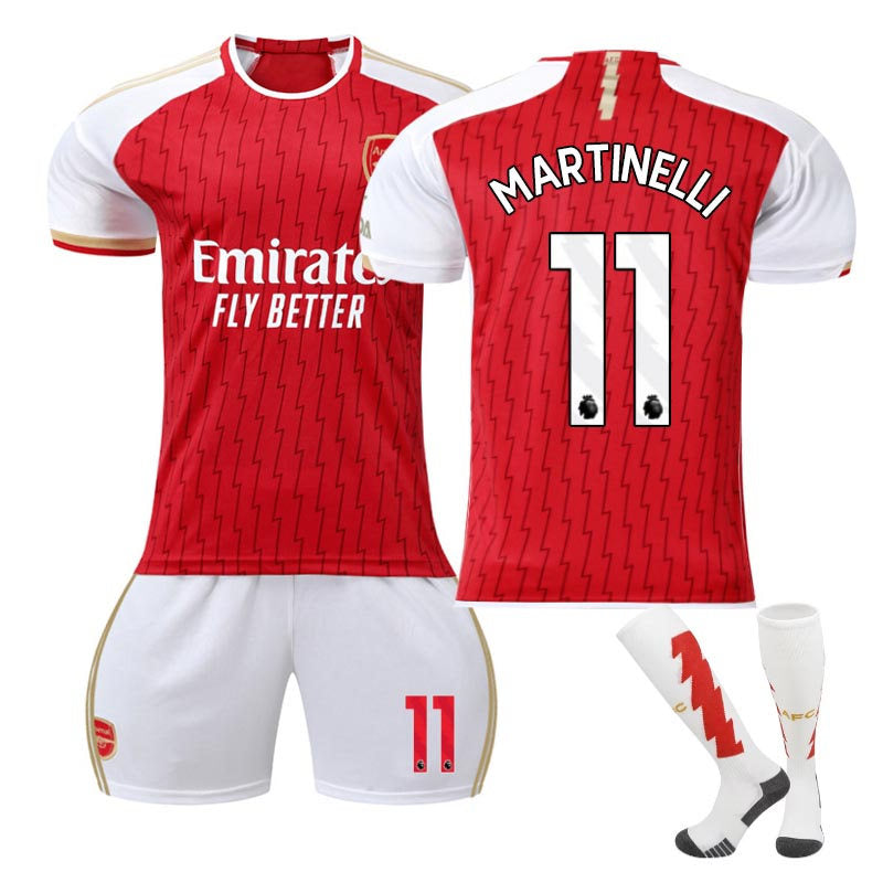 UONNO Arsenal F.C. Away Jersey MARTINELLI #11 Soccer Jersey Kids Adult 3Pcs Jersey Kits