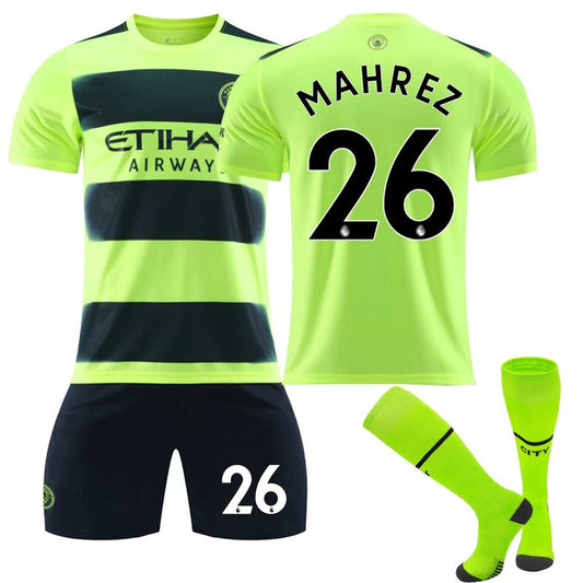 UONNO MAHREZ #26 Manchester Second Away Jersey 2022/23 Soccer Jersey Kit For Adult Kids