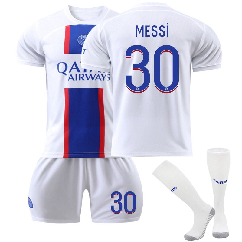 UONNO MESSI #30 Paris F.C Second Away Jersey 2022/23 Soccer Jersey Kit Football T-shirt Set For Adult Kids