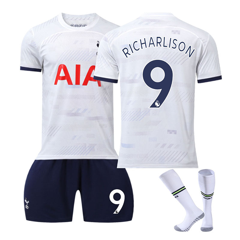 UONNO Spurs Home Jersey RICHARLISON #9 Soccer Jersey Kids Adult 3-Pieces Jersey Kits