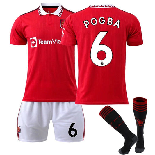 UONNO POG BA#6 Manchester United F.C Home Jersey 2022/23 Soccer Jersey Set For Adult Kids