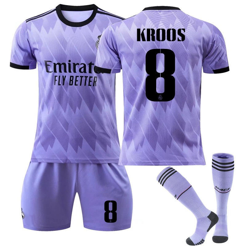 UONNO KROOS #8 Real Madrid Club Away Jersey 2022/23 Soccer Jersey Kit For Adult Kids