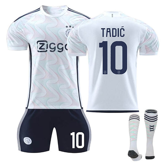 UONNO Ajax Away Jersey TADIC #10 Soccer Jersey Kids Adult 3-Pieces Jersey Kits