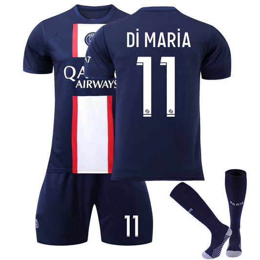 UONNO DI MARIA #11 Paris Home Jersey 2022/23 Soccer Jersey Kit Football T-shirt Set For Adult Kids