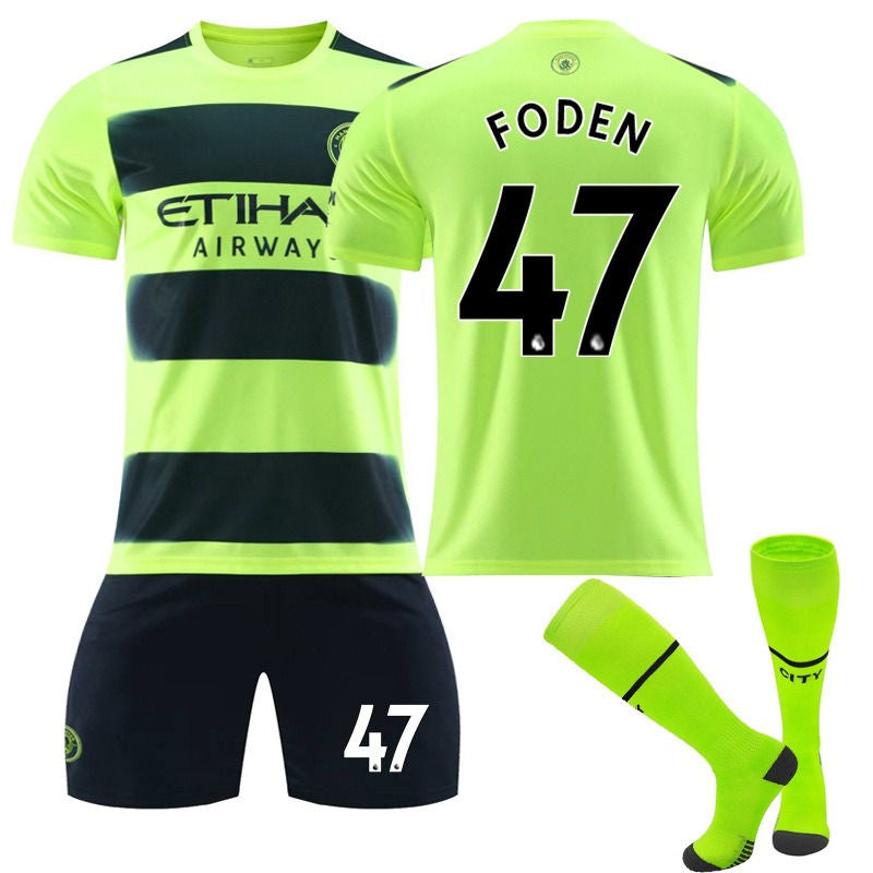 UONNO FODEN #47 Manchester Second Away Jersey 2022/23 Soccer Jersey Kit For Adult Kids