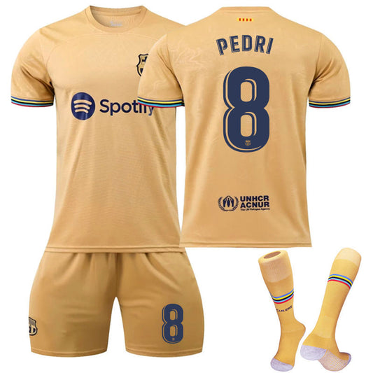 UONNO PEDRI #8 Barca Away Shirt 2022/23 Soccer Jersey Kit Football Set For Adult Kids