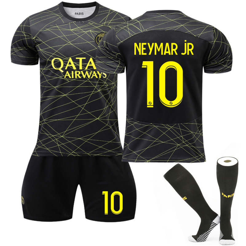 UONNO Paris Third Away Jersey 2022-23 NEYMAR jR #10 Soccer Jersey Kids Adult 3-Pieces Jersey Kits