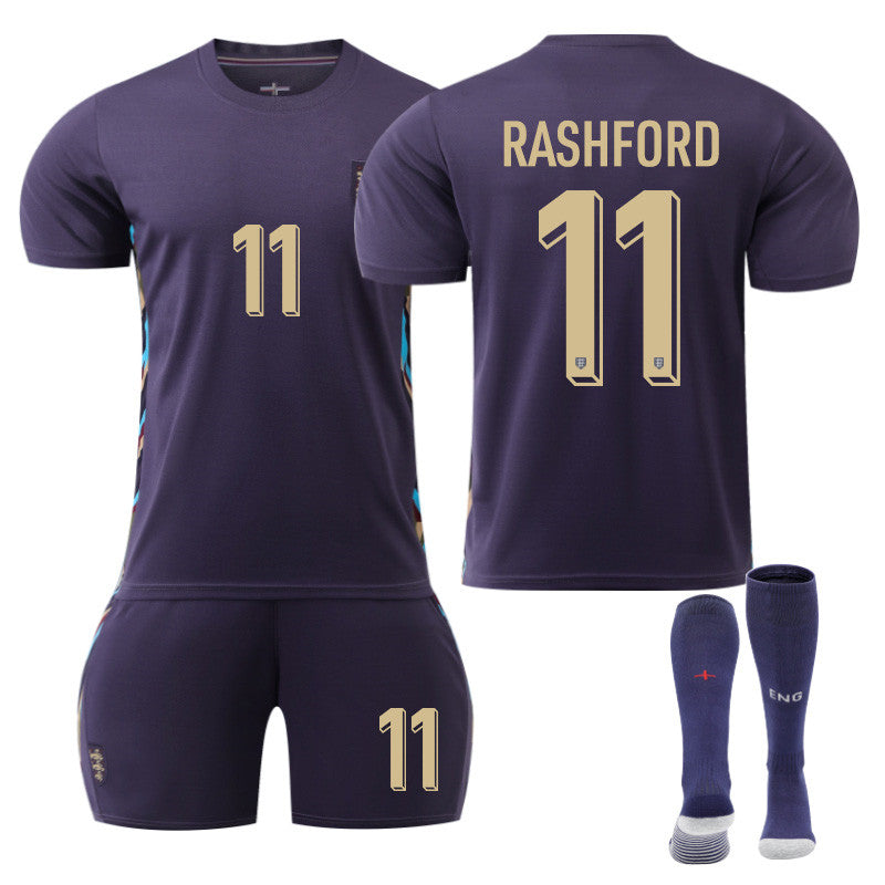 UONNO RASHforD #11 England Away Jersey Soccer Jersey Kit Football T-shirt Set for Adult Kids