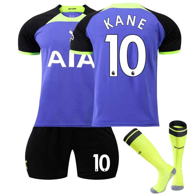 UONNO KANE #10 Tottenham Hotspur F.C Away Jersey 2022/23 Soccer Jersey Kit Football T-shirt Set For Adult Kids