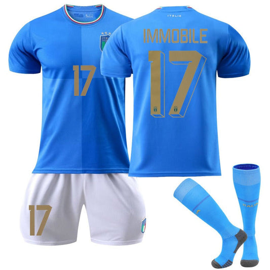 UONNO IMMOBILE #17 Italy Home Jersey 2022/23 Soccer Jersey Kit Football T-shirt Set For Adult Kids