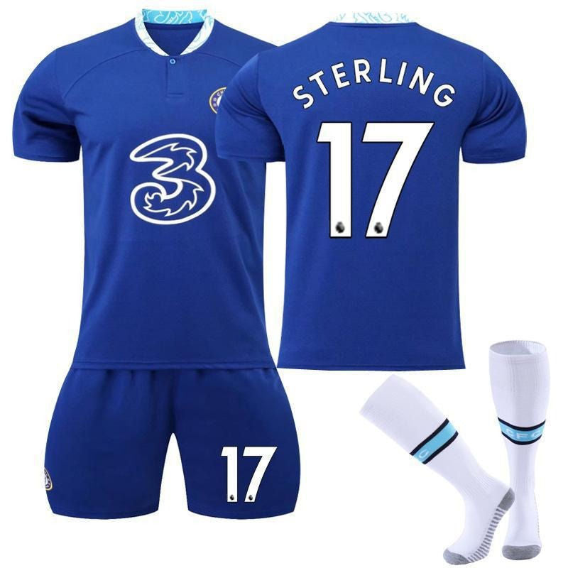 UONNO STERLING #17 Chelsea Home Jersey 2022/23 Soccer Jersey Kit For Adult Kids