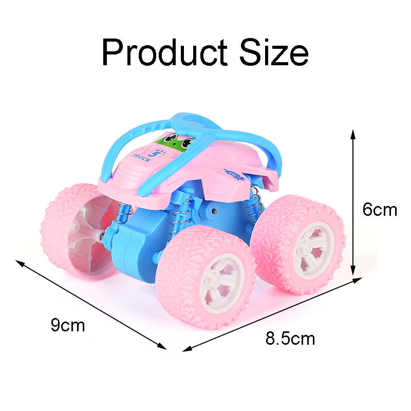 UONNO 4 Pcs Pull Back Cars Toys for Kids Age 3+ Monster Trucks Birthday Gifts