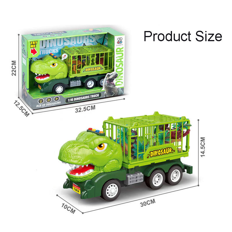 UONNO Dinosaur Truck Toys with Light & Sound Capture Tyrannosaurus Play Set