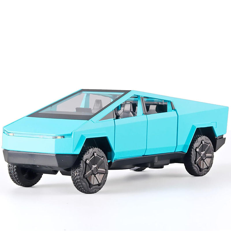 UONNO 1/32 Scale Diecast Truck Model Zinc Alloy Pull Back Car with Sound Light-Blue