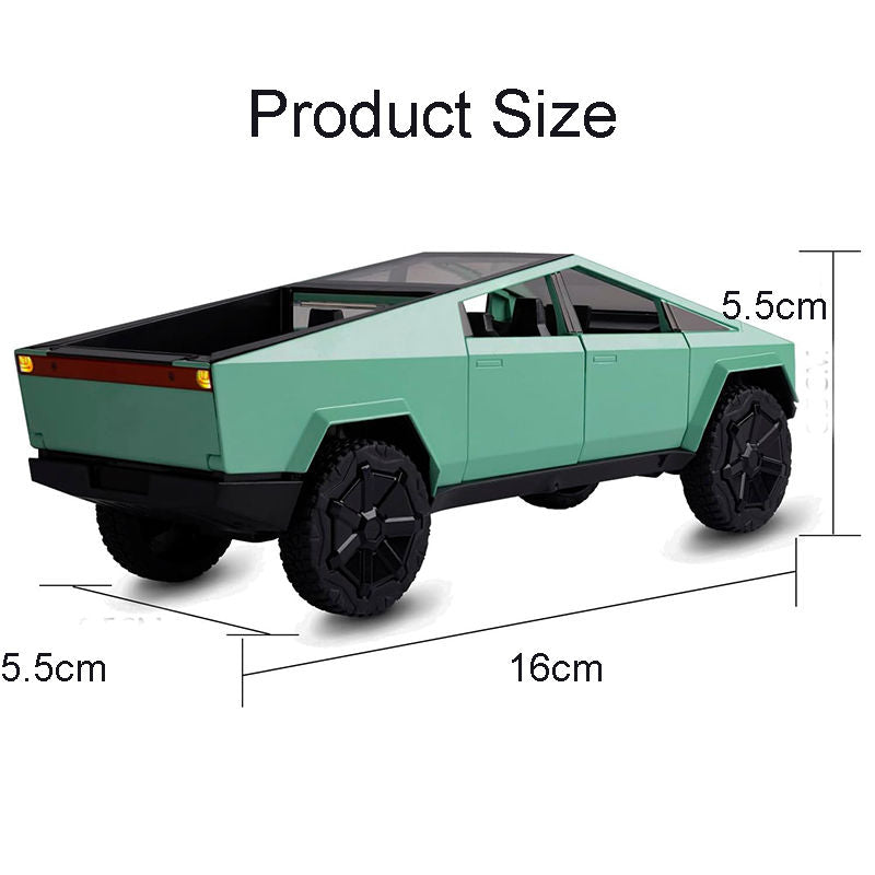 UONNO 1/32 Scale Diecast Truck Model Zinc Alloy Pull Back Car with Sound Light-Green