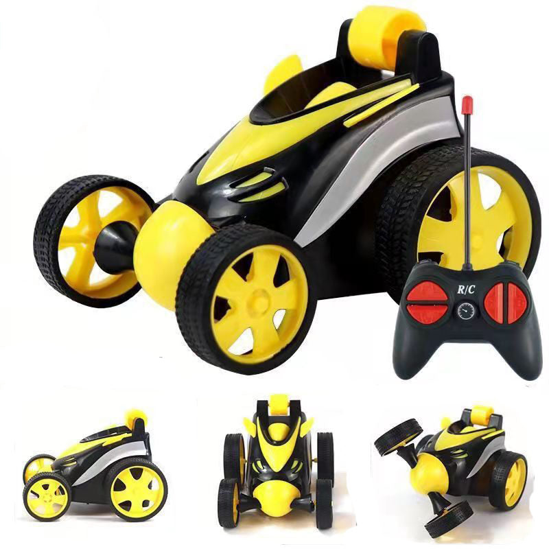 UONNO Remote Control Car 4-Wheel Drive Car Spins and Flips for Indoor Outdoor-Yellow