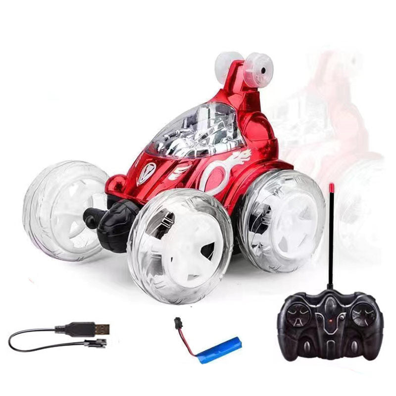 UONNO RC Stunt Car Invincible 360¡ã Rolling Twister with Colorful Lights & Music-Red