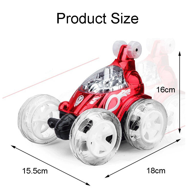 UONNO RC Stunt Car Invincible 360¡ã Rolling Twister with Colorful Lights & Music-Red