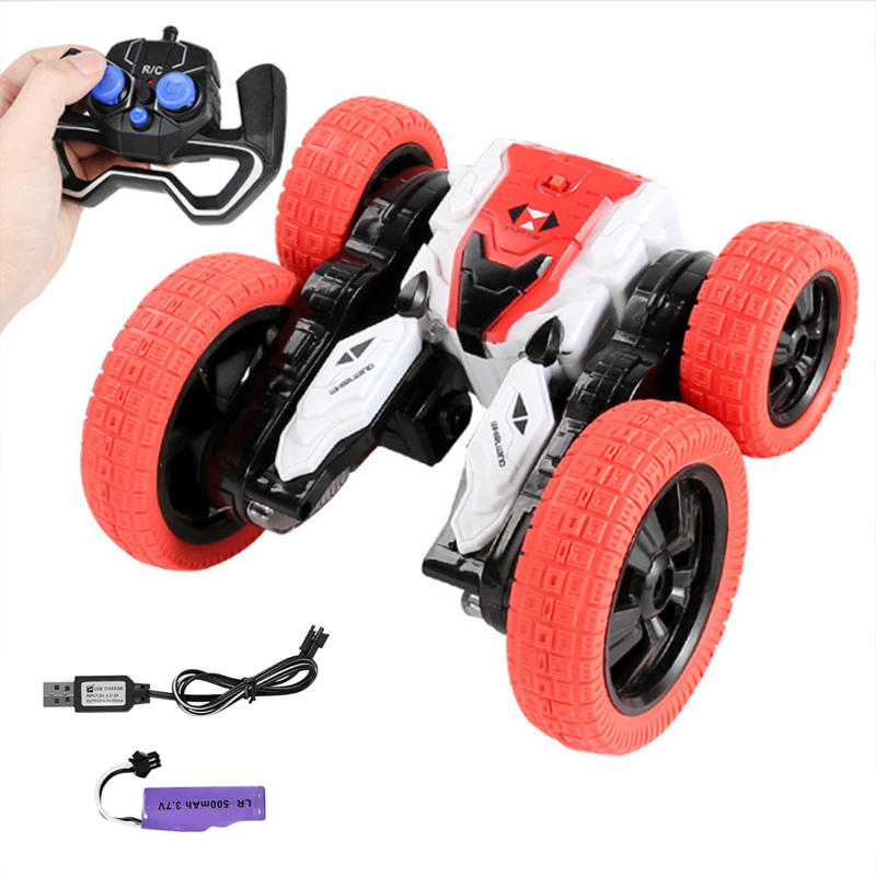 UONNO 4WD RC Stunt Car Double-Sided Rotation 360¡ã Flips for Indoor Outdoor-Red