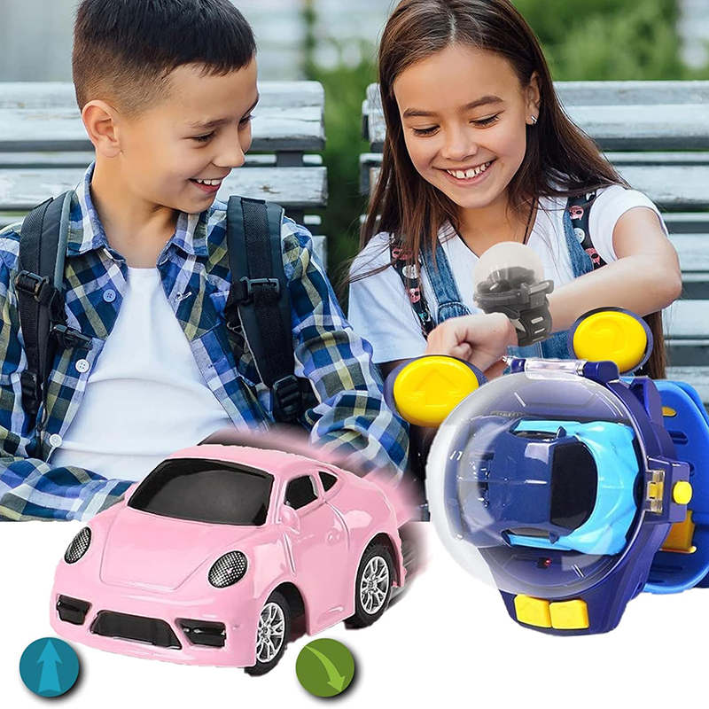 UONNO 2.4 GHz RC Car Watch Remote Control Rechargeable Gift for Boys Girls-Pink