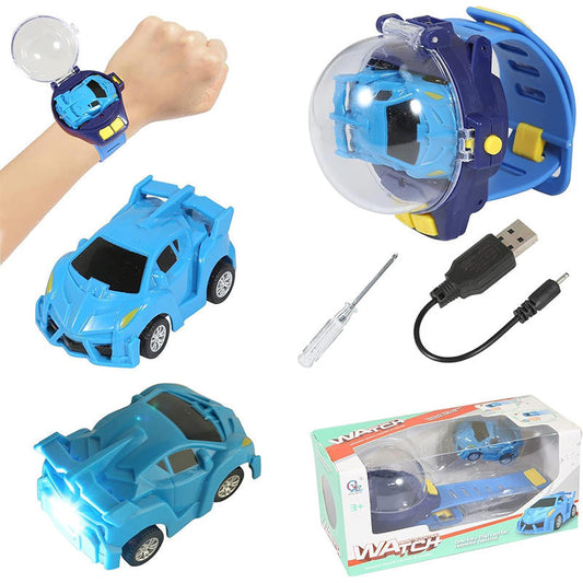 UONNO 2.4 GHz RC Car Watch Remote Control Rechargeable Gift for Boys Girls-Poison Blue