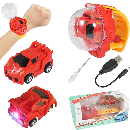 UONNO 2.4 GHz RC Car Watch Remote Control Rechargeable Gift for Boys Girls-Poison Red