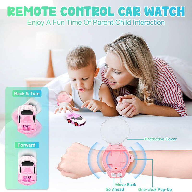 UONNO 2.4 GHz RC Car Watch Remote Control Rechargeable Gift for Boys Girls-BGT Pink