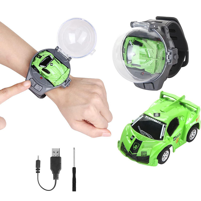 UONNO 2.4 GHz RC Car Watch Remote Control Rechargeable Gift for Boys Girls-Green