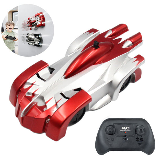 UONNO Wall Climbing Remote Control Car 360° Rotating Dual Mode with Headlight-Red