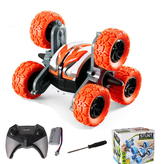 UONNO Waterproof RC Stunt Cars Double sided Driving 360° Flips for Kids 6+-Orange