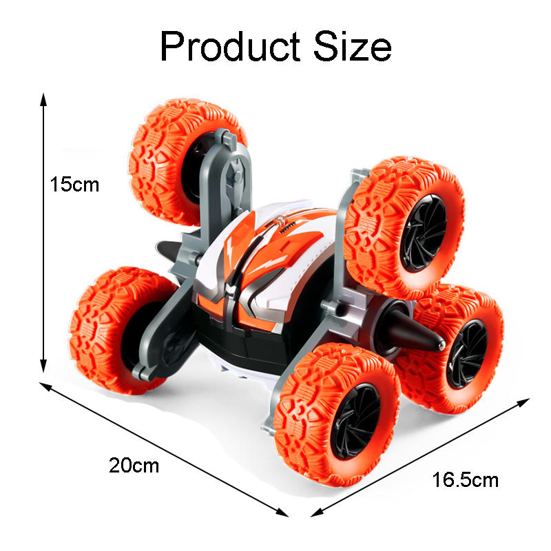 UONNO Waterproof RC Stunt Cars Double sided Driving 360° Flips for Kids 6+-Orange