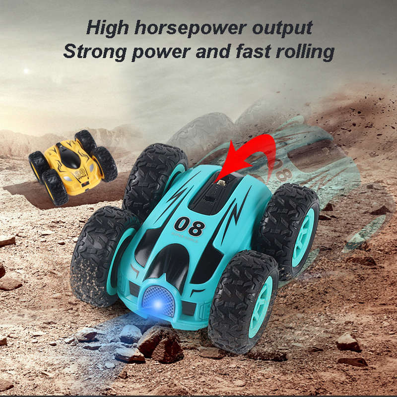 UONNO MINI Stunt RC Cars Double Sided Driving 360° Rotating for Boys & Girls-06 Green