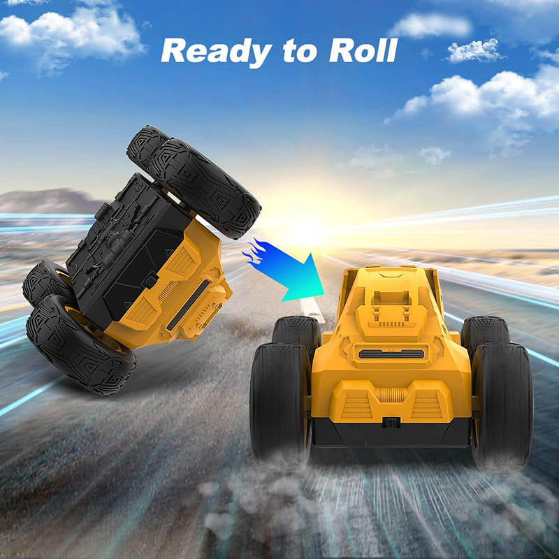 UONNO 2.4Ghz Remote Control Bulldozer 360¡ã Flip & Rotation with Headlights