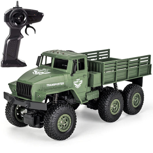 UONNO Remote Control Military Truck 1:18 Scale 2.4Ghz 4WD with Light for Kids-Green A