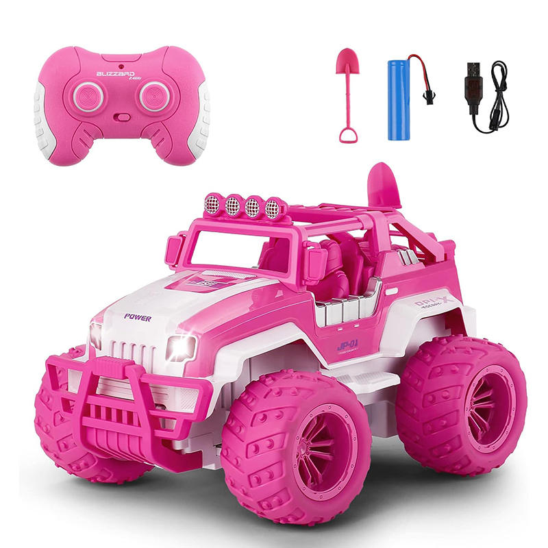 UONNO Remote Control Monster Truck 2.4Ghz with Light Rechargeable for Girls-L