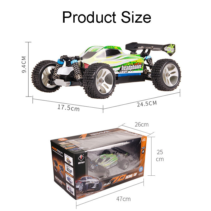 UONNO 4WD RC Car 1:18 Scale 70KM/H High Speed Off Road for Kids Adults