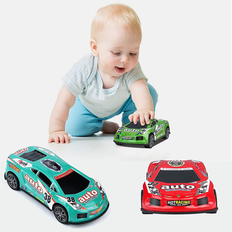 UONNO 3 Pcs Pull Back Car 17cm Push and Go Vehicle Toys for Boys and Girls