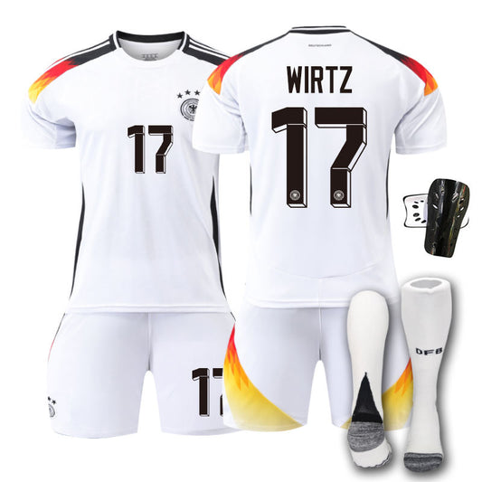 UONNO Germany Home WIRTZ #17 Jersey for Kids Adult 3 Pcs Soccer Outfits