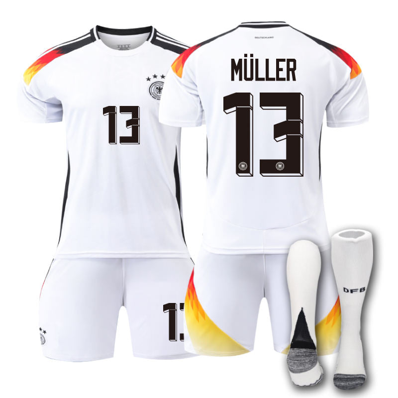 UONNO Germany Home MULLER #13 Jersey for Kids Adult 3 Pcs Soccer Outfits